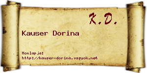 Kauser Dorina névjegykártya